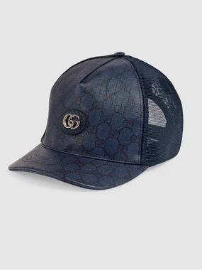 NWT Gucci GG Supreme Blue Baseball Hat Size S  57cm Unisex